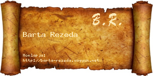 Barta Rezeda névjegykártya
